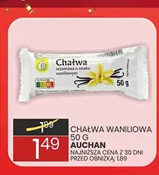 Chałwa waniliowa Auchan promocja w Wafelek
