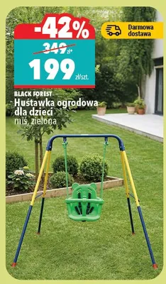 Huśtawka ogrodowa dla dzieci Black Forest promocja w Biedronka Home