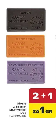 Mydło w kostce marsylskie różne rodzaje promocja w Carrefour