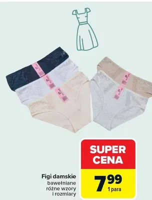 Figi damskie bawełniane promocja w Carrefour