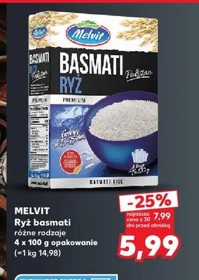 Ryż basmati Melvit promocja w Kaufland