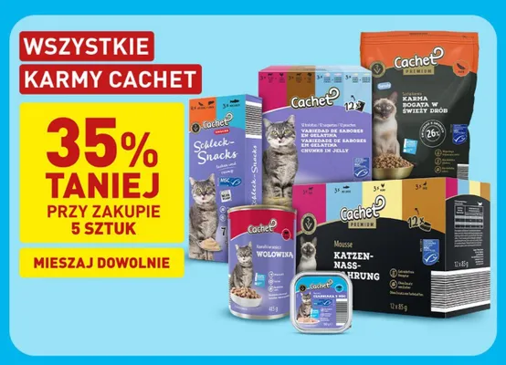 Karma dla kota w galaretce Cachet 12-pak promocja w Aldi
