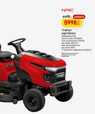 Traktor ogrodowy promocja w Castorama