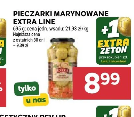 Pieczarki marynowane Extra Line promocja w Stokrotka