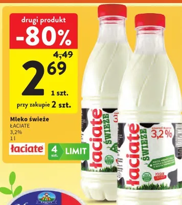 Mleko świeże promocja w Intermarche