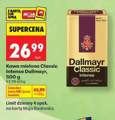 Kawa mielona Dallmayr Classic Intense promocja w Biedronka