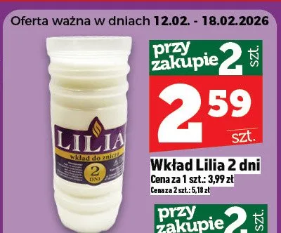 Wkład Lilia 2 dni promocja w TOPAZ