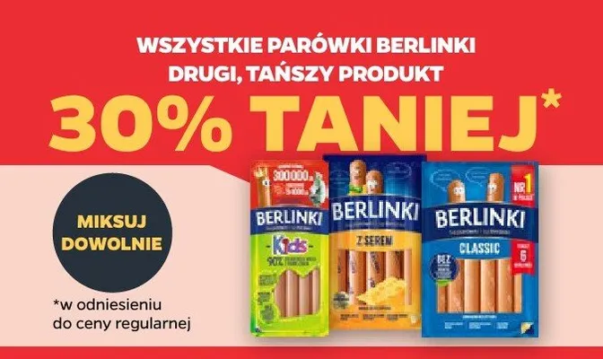 Parówki berlinki promocja w Netto
