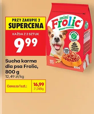 Sucha karma dla psa Frolic mini promocja w Biedronka