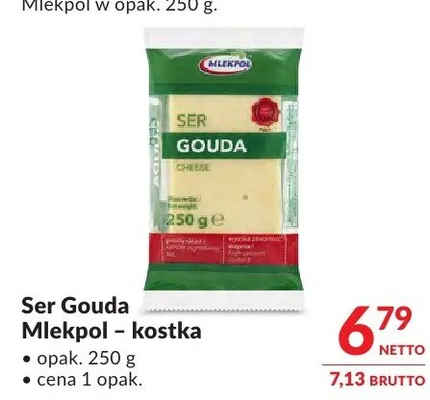 Ser Gouda Mlekpol – kostka promocja w Makro