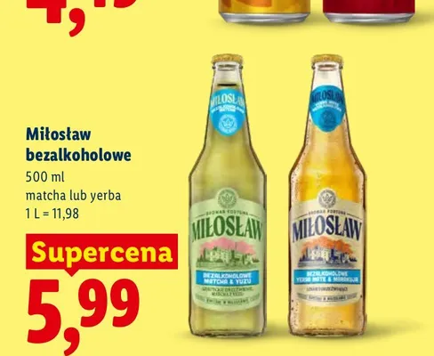 Piwo bezalkoholowe Miłosław Matcha & Yuzu promocja w Lidl