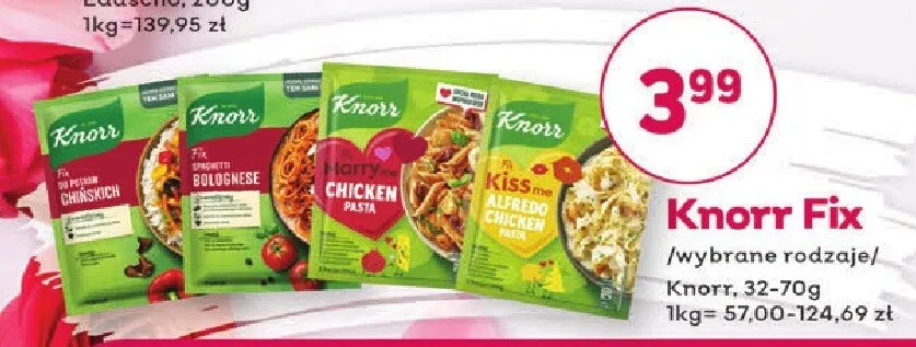 Danie błyskawiczne Knorr Fix promocja w Bliski