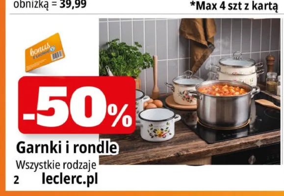 Garnki i rondle promocja w Leclerc