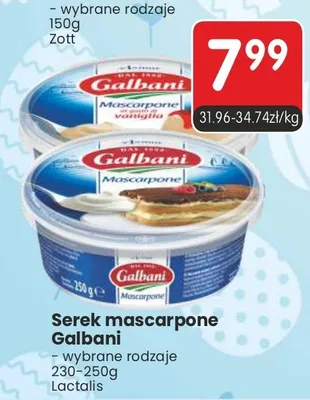 Serek mascarpone Galbani - wybrane rodzaje promocja w Market Point