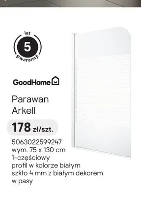 Parawan nawannowy GoodHome Arkell promocja w Castorama