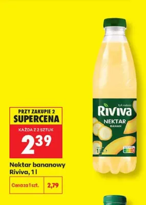 Nektar bananowy Riviva promocja w Biedronka