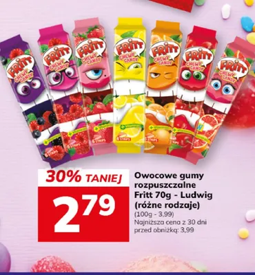 Owocowe gumy rozpuszczalne Fritt promocja w Hitpol