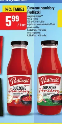 Duszone pomidory Pudliszki promocja w POLOmarket