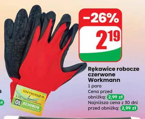 Rękawice robocze czerwone promocja w Dino