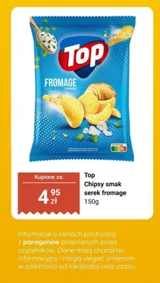 Chipsy smak serek fromage promocja w Biedronka