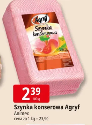 Szynka konserwowa Agryf promocja w Leclerc