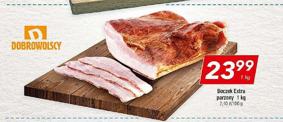 Boczek Extra parzony Dobrowolscy promocja w LEWIATAN
