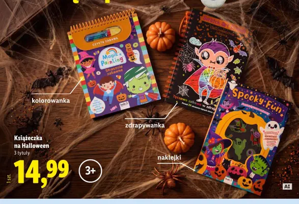 Książeczka na Halloween kolorowanka Bookoli promocja w Lidl