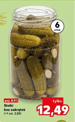 Słoiki bez zakrętek 0,9 l promocja w Kaufland