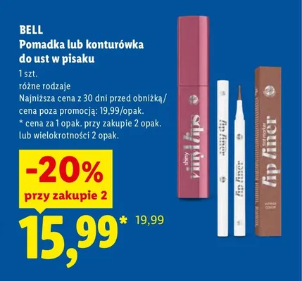 Pomadka do ust w pisaku Bell Shiny Vinyl Lips promocja w Lidl