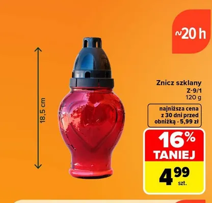 Znicz szklany Z-9/1 promocja w Carrefour
