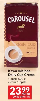 Kawa mielona Carousel Daily Cup Crema promocja w Makro
