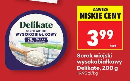 Serek wiejski wysokobiałkowy promocja w Biedronka