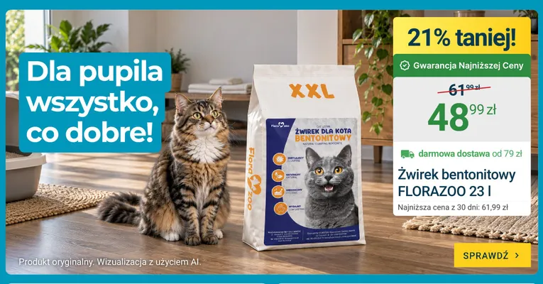 Żwirek bentonitowy Florazoo 23 l promocja w ERLI