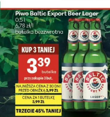 Piwo Baltic Export Beer Lager promocja w Delikatesy Centrum