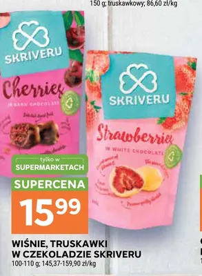 Truskawki w czekoladzie Skriveru promocja w Stokrotka