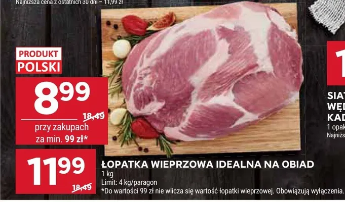 Łopatka wieprzowa idealna na obiad promocja w Stokrotka