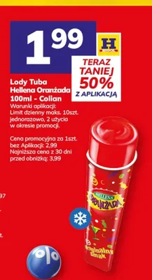Lody Tuba Hellena Oranżada promocja w Hitpol