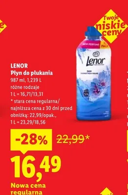 Płyn do płukania Lenor promocja w Lidl