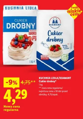 Cukier drobny Diamant promocja w Lidl