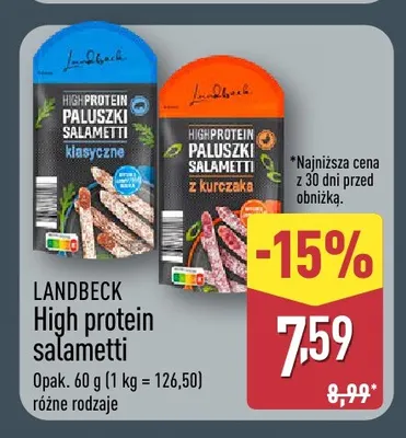 High protein salametti Landbeck promocja w Aldi