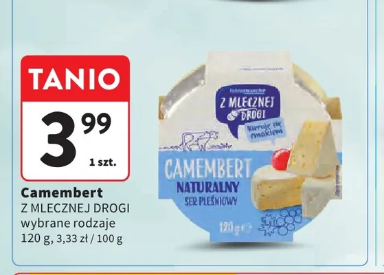 Ser camembert Z Mlecznej Drogi promocja w Intermarche