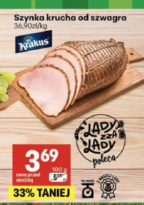 Szynka krucha od szwagra Krakus promocja w Delikatesy Centrum