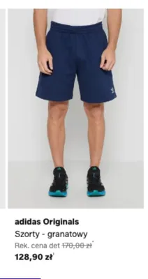 Szorty adidas Originals granatowy promocja w Lounge by Zalando