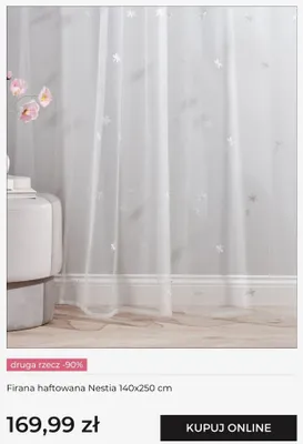 Firana haftowana Nestia 140x250 cm promocja w home&you