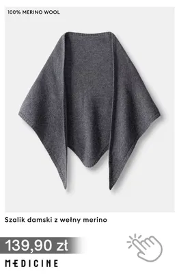Szalik damski z wełny merino Medicine promocja w Medicine