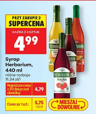 Syrop, różne rodzaje promocja w Biedronka
