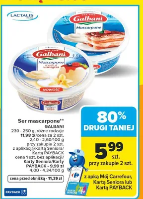 Ser mascarpone promocja w Carrefour Market