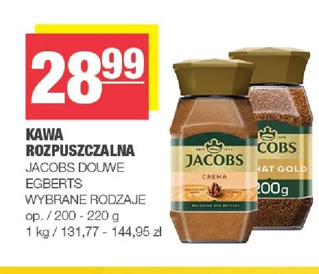 Kawa rozpuszczalna Jacobs Crema promocja w SPAR