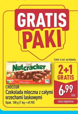 Czekolada mleczna z całymi orzechami laskowymi Choceur promocja w Aldi