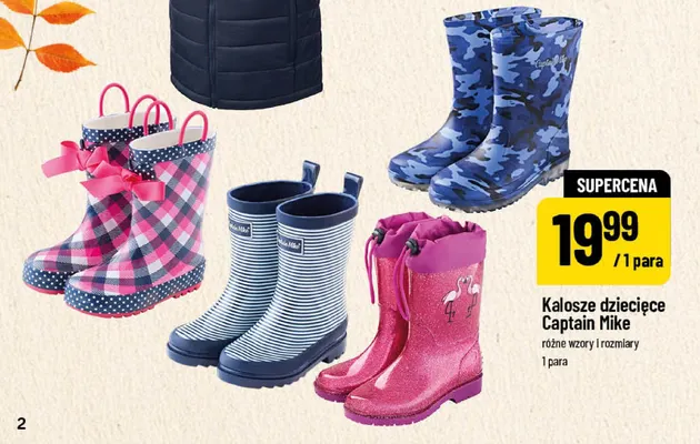 Kalosze dziecięce Captain Mike promocja w POLOmarket
